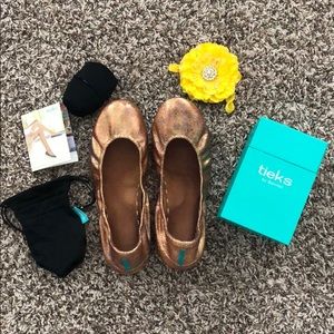 CUSTOM Rose 🌹 Gold ✨Tieks Sz 9